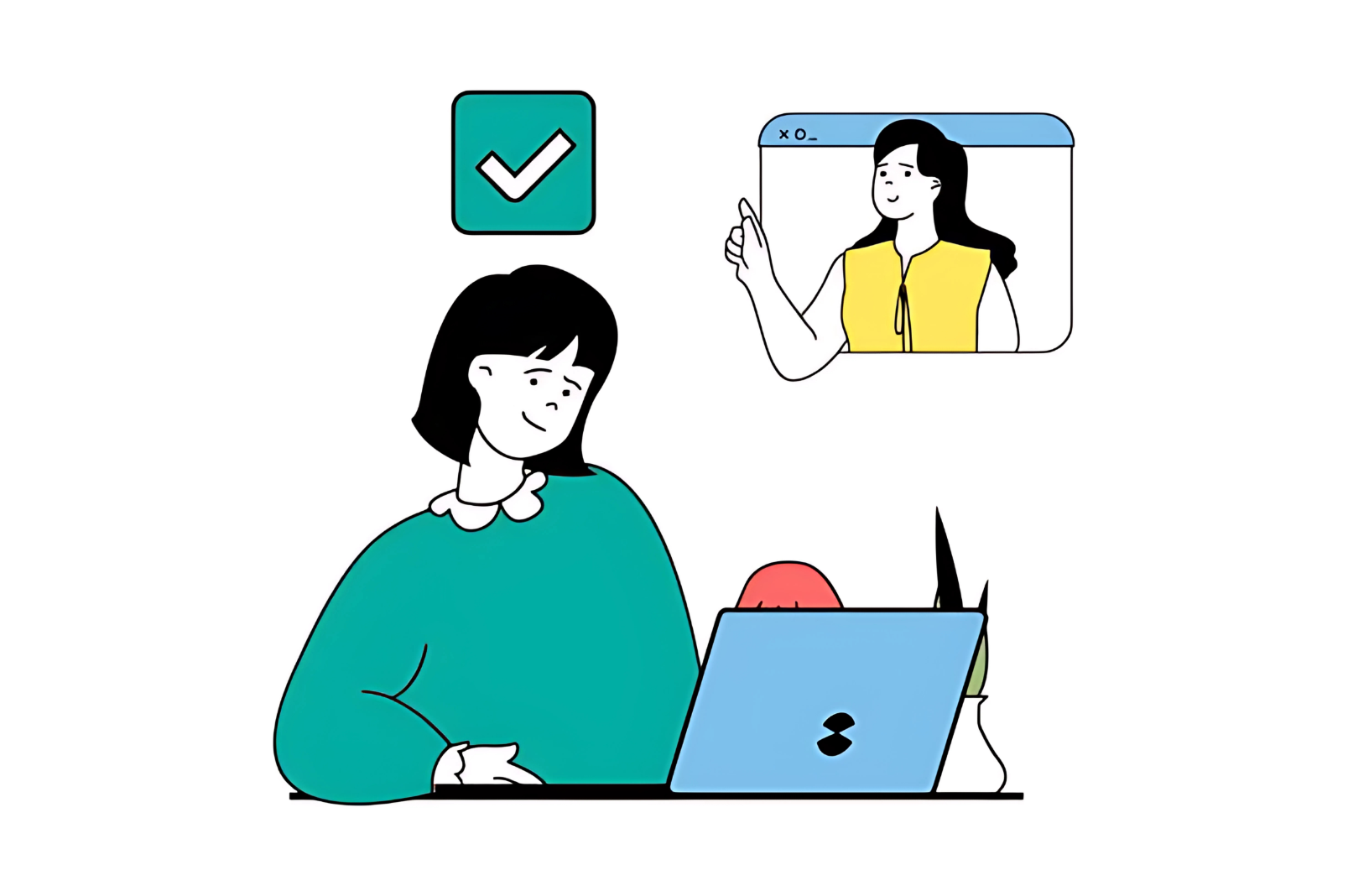 Estudiante recibiendo apoyo académico personalizado online